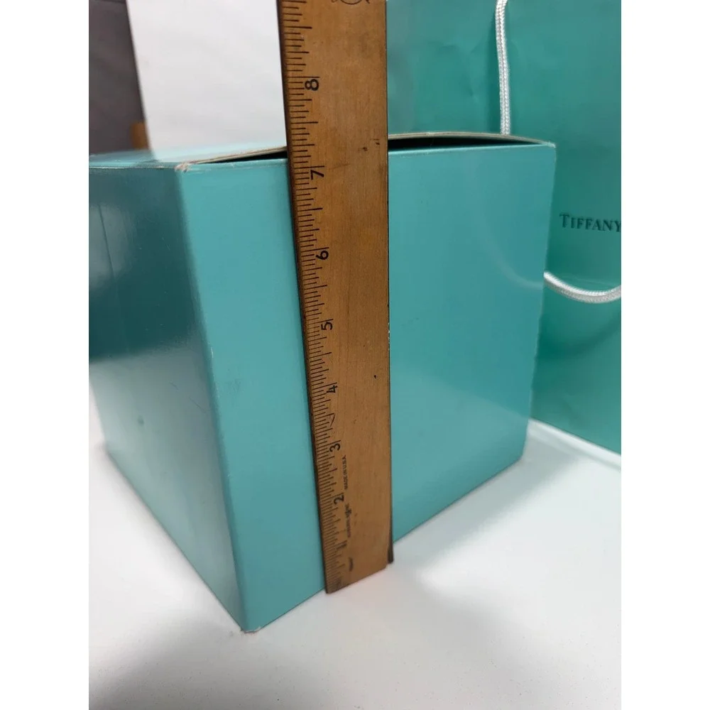 Tiffany & Co Blue Gift Box and Shopping Bag Set Large Square Cube Packaging